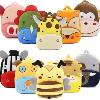 Custom 3D Cartoon Plush Kinder Rucksäcke Süßes Cartoon Stil für Tier Kinder
