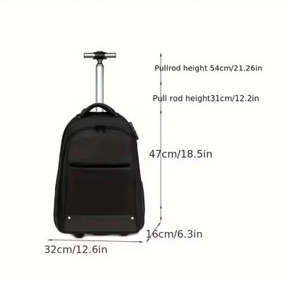 Personalisiertes Logo Männer-Reisewagen-Rucksack mit Rädern und Diebstahlschutz