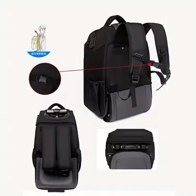 Personalisiertes Logo Männer-Reisewagen-Rucksack mit Rädern und Diebstahlschutz