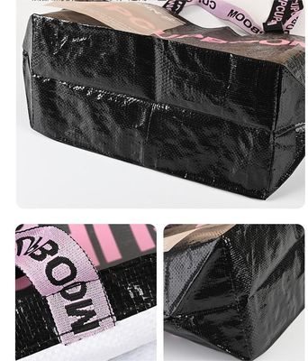 Handgestaltete, langlebige, PE-PP-gewebte Handtasche mit individuellem Logo und Lamination