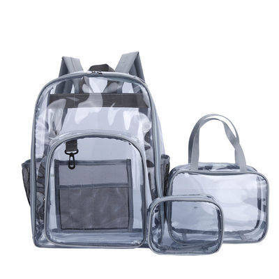 Neueste Mode-Style Rucksack Transparentes PVC Wasserdicht Unisex Schultaschen 3PCS Set