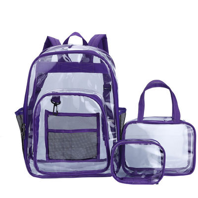 Neueste Mode-Style Rucksack Transparentes PVC Wasserdicht Unisex Schultaschen 3PCS Set