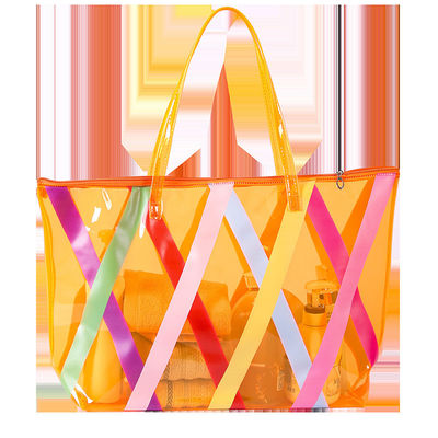 Großhandel Online-Shopping Große PVC-Tote-Strandtasche mit individuellem Logo akzeptiert