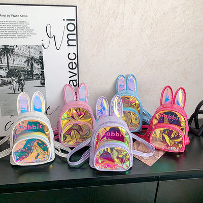 Personalized Logo Akzeptiert 3D Kaninchen Kinder Schul Rucksack Sequin Tasche Süße Mädchen Tasche