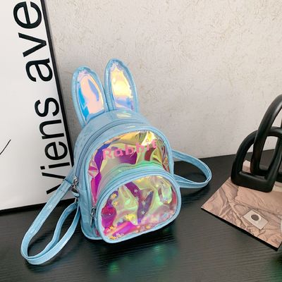 Personalized Logo Akzeptiert 3D Kaninchen Kinder Schul Rucksack Sequin Tasche Süße Mädchen Tasche