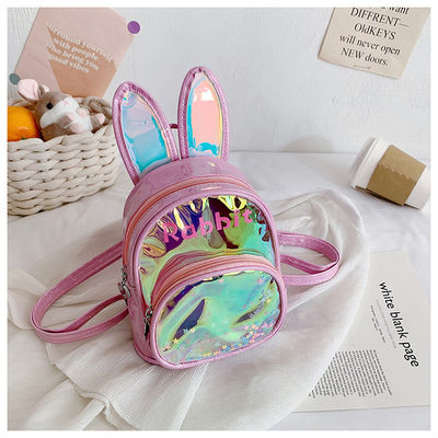 Personalized Logo Akzeptiert 3D Kaninchen Kinder Schul Rucksack Sequin Tasche Süße Mädchen Tasche