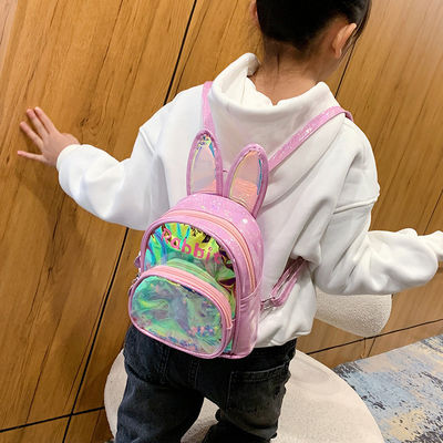 Personalized Logo Akzeptiert 3D Kaninchen Kinder Schul Rucksack Sequin Tasche Süße Mädchen Tasche