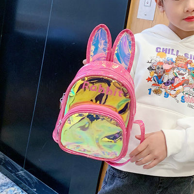 Personalized Logo Akzeptiert 3D Kaninchen Kinder Schul Rucksack Sequin Tasche Süße Mädchen Tasche