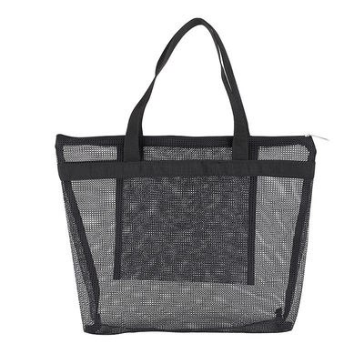 Tote Mesh Make-up Reisetasche Waschbeutel Großkapazität Portable Multi-Pocket Strandbeutel Schwimmbad