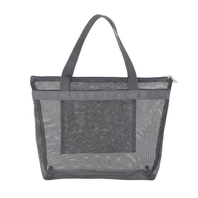 Tote Mesh Make-up Reisetasche Waschbeutel Großkapazität Portable Multi-Pocket Strandbeutel Schwimmbad