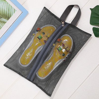 Tote Mesh Make-up Reisetasche Waschbeutel Großkapazität Portable Multi-Pocket Strandbeutel Schwimmbad