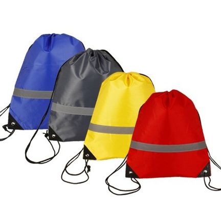 String Schließung Custom Logo 210D Polyester Drawstring Rucksack für Reisen