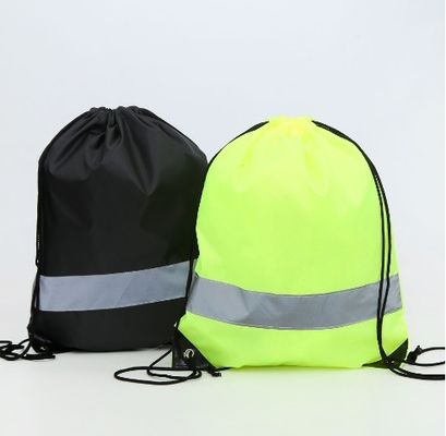 String Schließung Custom Logo 210D Polyester Drawstring Rucksack für Reisen
