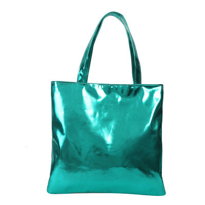 Weicher Handtasche einfache feste Farbe glänzendes Patent Leder für süße Mädchen Einkaufstasche