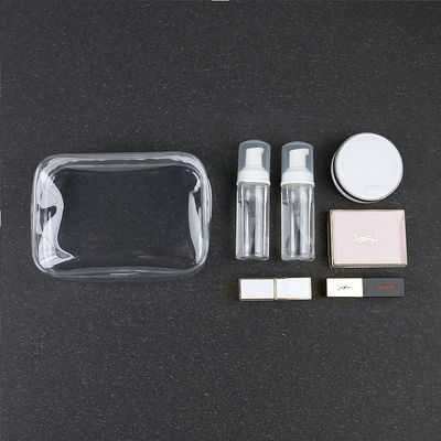 Pvc-Zipper Toilettenartikel Kosmetik-Tasche Custom-Größe Logo klare Make-up-Tasche für Frauen Mode-Stil