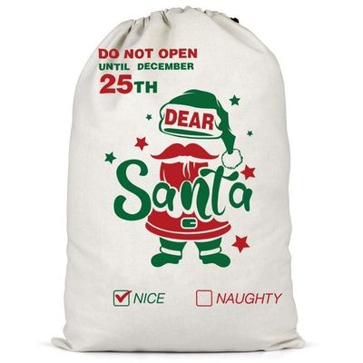 angepasste Farbe und benutzerdefiniertes Logo akzeptiert Weihnachts-Portable Canvas-Taschen wiederverwendbar