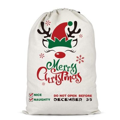 angepasste Farbe und benutzerdefiniertes Logo akzeptiert Weihnachts-Portable Canvas-Taschen wiederverwendbar