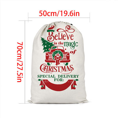 angepasste Farbe und benutzerdefiniertes Logo akzeptiert Weihnachts-Portable Canvas-Taschen wiederverwendbar