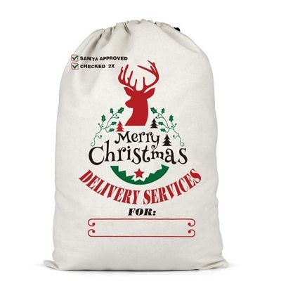 angepasste Farbe und benutzerdefiniertes Logo akzeptiert Weihnachts-Portable Canvas-Taschen wiederverwendbar