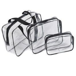 Make-up-Kosmetik-Organisator Taschen Tote Reise-Toilettenartikel Tasche mit transparenten Taschen