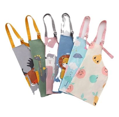 Uniform Bulk Cute Wasserdicht PU Pflege Kinder Kinder Malvorhang mit Ärmeln