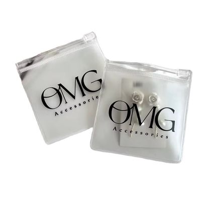 Transparente Schmucktasche mit Plastik-Ziplock-Logo für die individuelle Schmuckverpackung