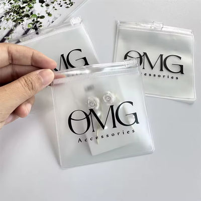 Transparente Schmucktasche mit Plastik-Ziplock-Logo für die individuelle Schmuckverpackung