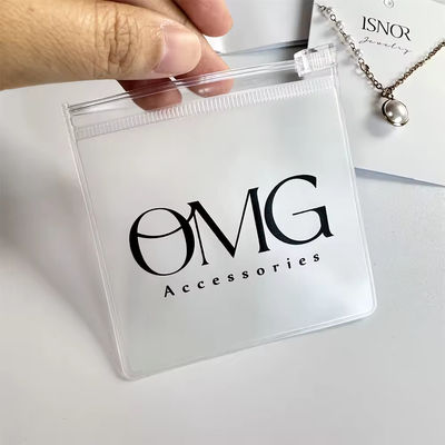 Transparente Schmucktasche mit Plastik-Ziplock-Logo für die individuelle Schmuckverpackung