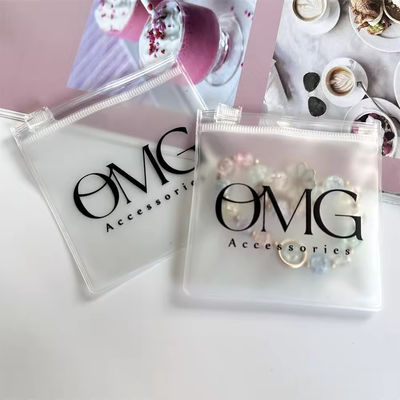 Transparente Schmucktasche mit Plastik-Ziplock-Logo für die individuelle Schmuckverpackung