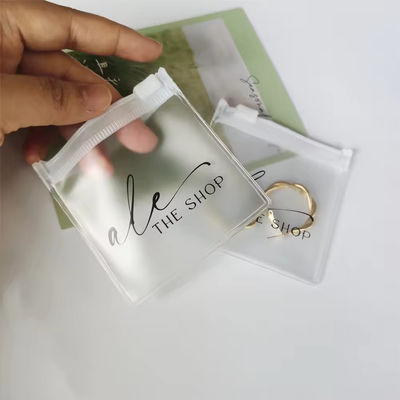 Transparente Schmucktasche mit Plastik-Ziplock-Logo für die individuelle Schmuckverpackung