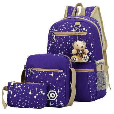 Schultasche Kinder Rucksack Set von 3 für Freizeitreisen mit wasserdichtem Design
