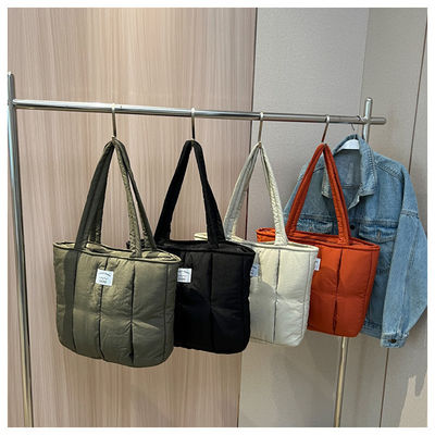 Custom Tote Bag für Frauen 2024 Winter Fashion Gequilte Schultertasche Große Kapazität