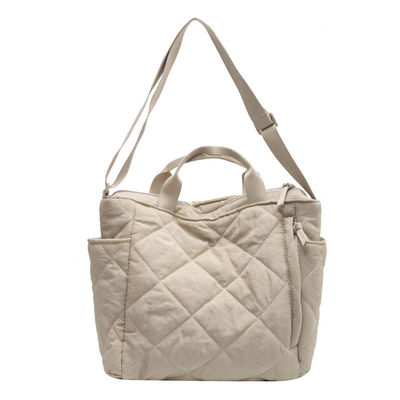 Leichtgewicht Nylon Custom Logo Frauen Puffy Tasche Quilted Tote Tasche Einzel-Schulter Tasche