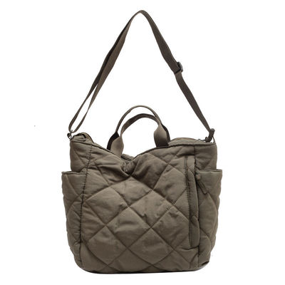 Leichtgewicht Nylon Custom Logo Frauen Puffy Tasche Quilted Tote Tasche Einzel-Schulter Tasche