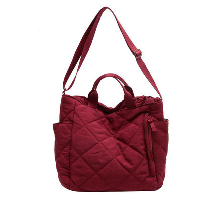 Leichtgewicht Nylon Custom Logo Frauen Puffy Tasche Quilted Tote Tasche Einzel-Schulter Tasche