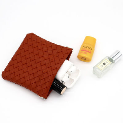 Bräutigam-Lederbeutel Bräutigam-Leder-Kosmetik-Tasche in massivem Muster