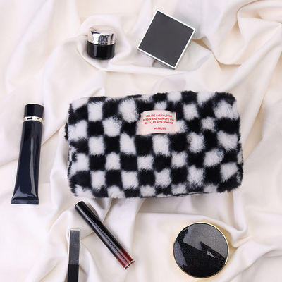 Großkapazität Gingham Make-up Tasche mit angepasster Farbe und Handtuch Stickerei Logo