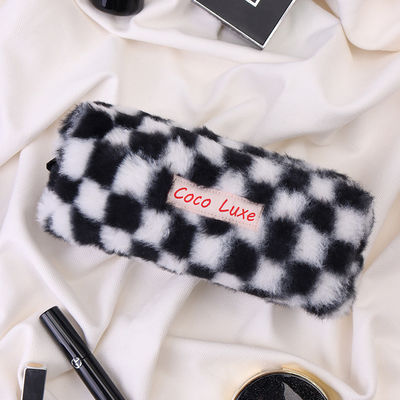 Großkapazität Gingham Make-up Tasche mit angepasster Farbe und Handtuch Stickerei Logo