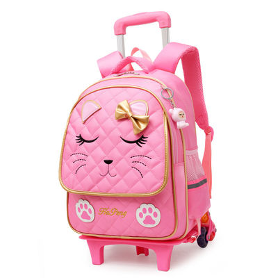 Customized Logo Mode Kinder Kinder Cartoon Rad Trolley Schultasche für die Vorschule