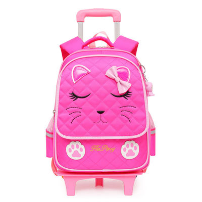 Customized Logo Mode Kinder Kinder Cartoon Rad Trolley Schultasche für die Vorschule