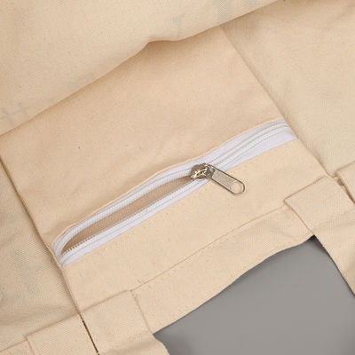Großkapazität Canvas Shopping Crossbody Tasche mit Zeichentrickmuster und Reißverschluss