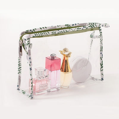Akzeptable OEM/ODM Modische PVC-Drei-Stücke-transparente Lagertasche für Toilettenartikel