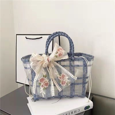 Polyester Auskleidung PVC Gewebe Tote Gelee Taschen für Frauen Geschenke und Hochzeiten Ideale Wahl