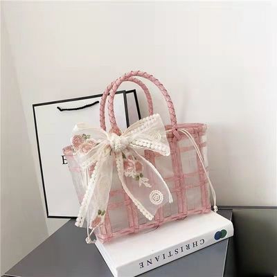 Polyester Auskleidung PVC Gewebe Tote Gelee Taschen für Frauen Geschenke und Hochzeiten Ideale Wahl