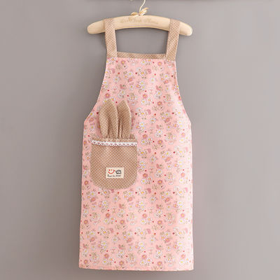 Küchenchefs Uniform Custom Print Logo Frauen Verstellbare Baumwolle Polyester Bib Küchenvorhang
