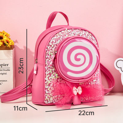 Alltägliches Schulleben Farbenfrohe Kinder-Cartoon-Schultaschen mit Design-Glitzer-LED-Lichter