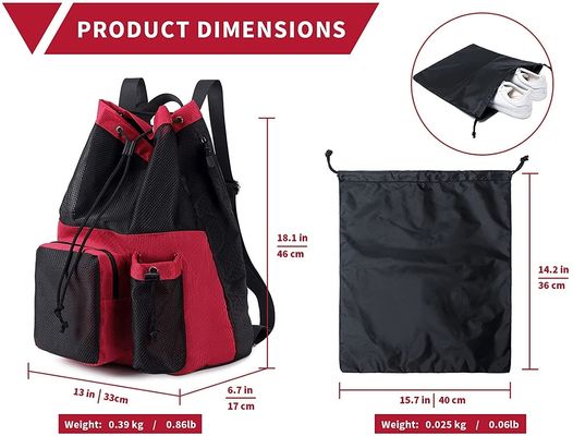 Akzeptable OEM/ODM Bow Pattern Mesh Gym Rucksack für Schwimmbad Beach Yoga Arbeitsgeräte