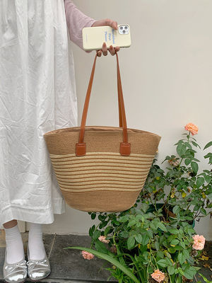 Neueste Mode Mexiko Französisch Basket Stroh Weave Beach Taschen 2024 Tote Tasche für Frauen