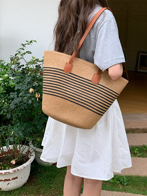 Neueste Mode Mexiko Französisch Basket Stroh Weave Beach Taschen 2024 Tote Tasche für Frauen