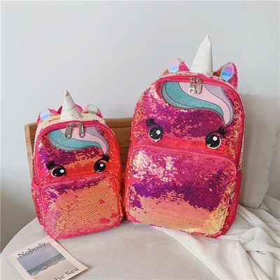 Custom Logo Regenbogen Glitter Schultaschen für Jugendliche Mädchen Neueste Mode